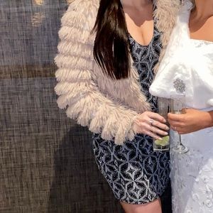 Black Cocktail Dress with Embellishments